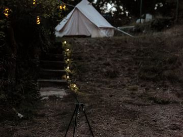 Bell tent and private firepit