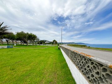 Across the road from the beach