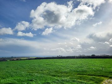 View of the site with the sea in the distance