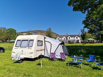 Beautiful large pitches that were peaceful facing mountains...