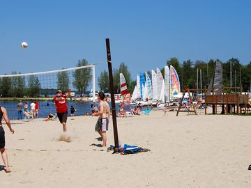 Volleyball and watersports on the beach