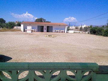 Car park and shower block