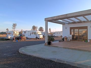 Pitches and lounge area