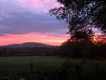 Sunrise on the camping field