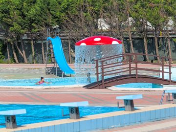 The swimming pool and paddling pool