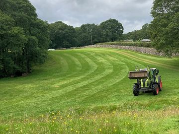 Cutting our grass