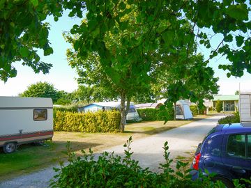 Grass pitches with partial shade