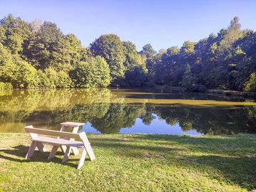 Seating by the lake