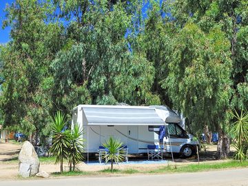 Shaded grass touring pitches