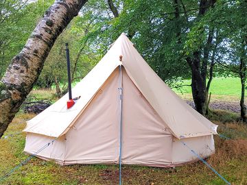 Bell tent among trees