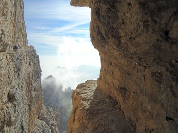 Via ferrata in the brenta dolomites