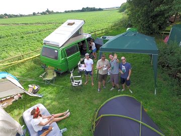 Grassy pitches from above