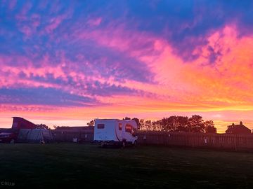 Sunrise over the site