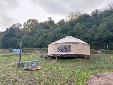 Wood fired hot tubs are available for rental on site.
