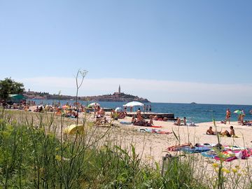 The private beach