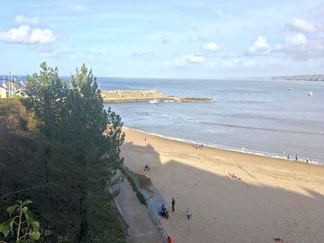 The beach at new quay, less than 10 minutes' drive away