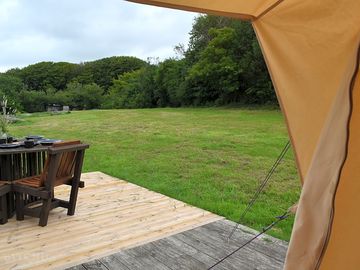 Lovely view across the camping meadow