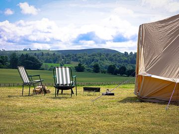 Pitching a tent at Low Hedgeley Campsite