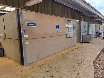 Toilet & shower block. fully flushing permanent facilities