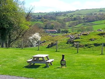 Picnic bench and views