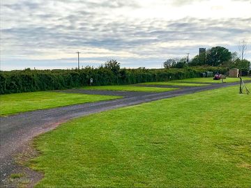 Electric hardstanding grass touring campervan pitch