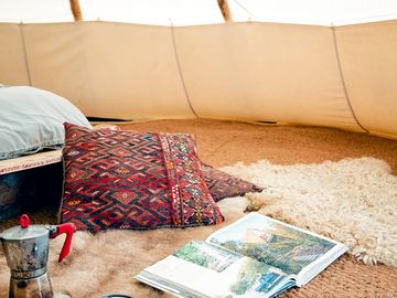 The interior of the tipi