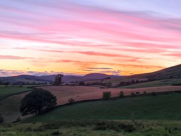 Sunset over the hills