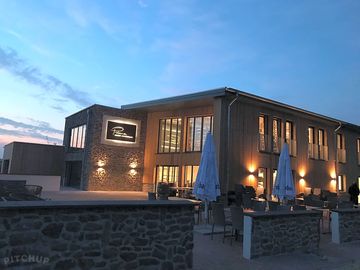 Restaurant boddenblick abendstimmung