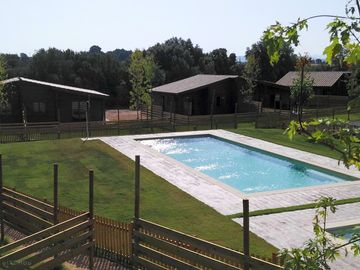 Pool view with villas around