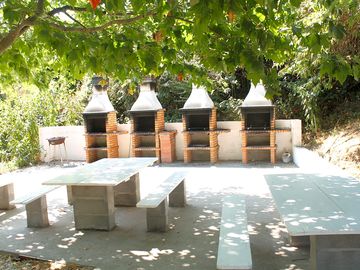 Shared barbecue area and picnic tables