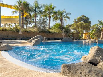 The outdoor swimming pool