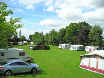 Spacious pitches with room for an awning