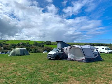 Campervan with awning