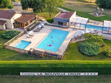 Aerial view of the pool