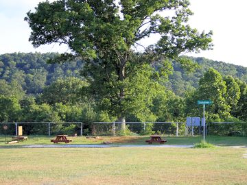 Picnic tables provided