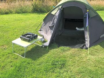 Small tent pitch