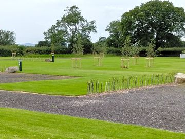A mixture of grass and hardstanding pitches