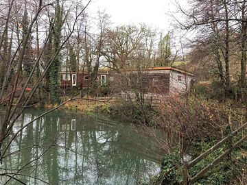 View from toilet block