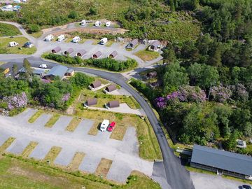 Aerial view of the holiday park
