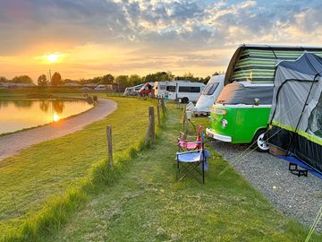 Visitor image of the campers and sunset
