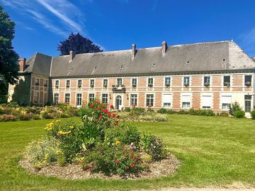 The campsite is built around a 16th century abbey