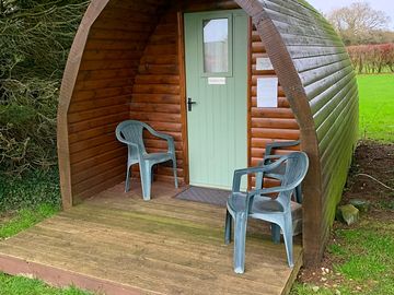 Glamping pod entrance