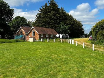 Grass tent pitches