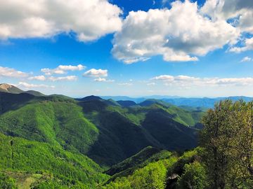 Looking out over the surrounding hills
