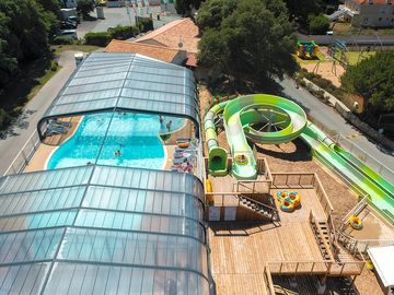 Aerial view of the pool complex