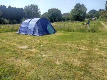 Nearest to showers and toilets, with some hardstanding parking
