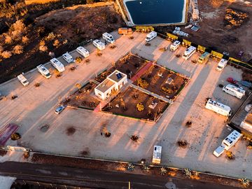 Aerial view of the pitches