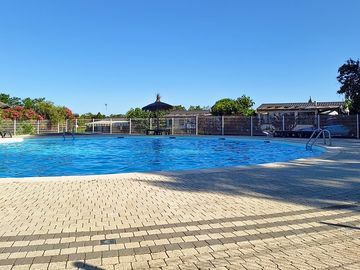 The outdoor swimming pool