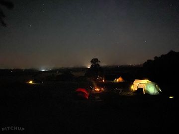 The site at night