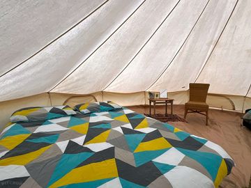 Cosy tent interior